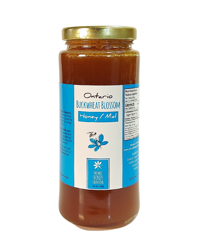 500g Raw Ontario Buckwheat Honey