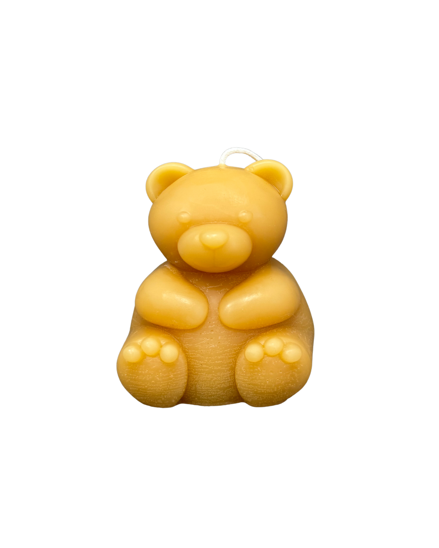 Teddy Bear Beeswax Candle